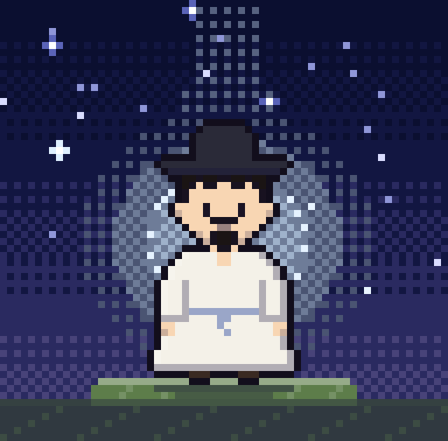 天道教の導き手「道人」のドット絵