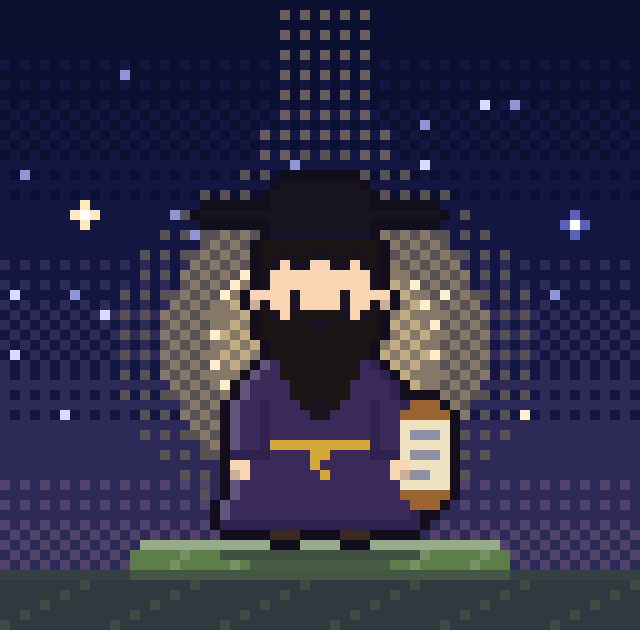 儒教の導き手「儒者」のドット絵