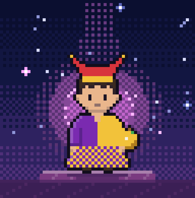 ディスコーディアニズムの導き手「混沌の教皇」のドット絵