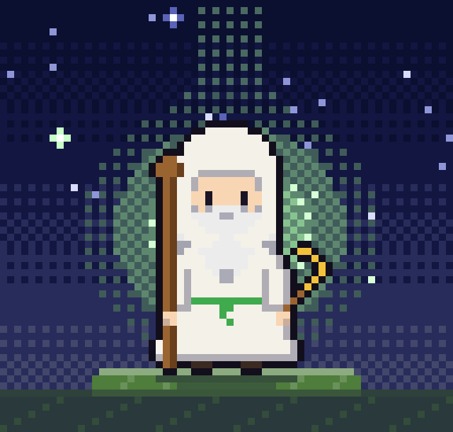 ドルイド教（現代ドルイド）の導き手「ドルイド」のドット絵
