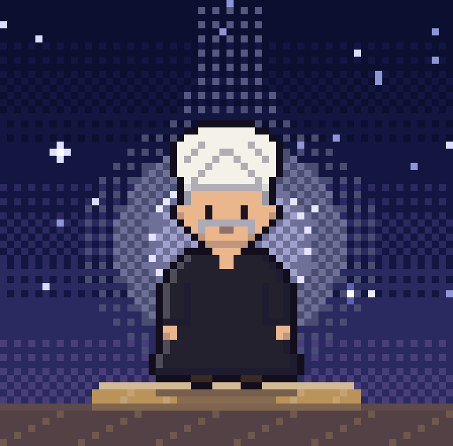 ドゥルーズ派の導き手「知者（シャイフ）」のドット絵