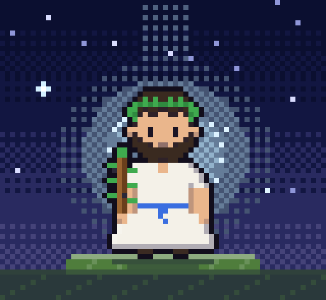 ヘレニズム（ギリシャの神々）の導き手「神官」のドット絵