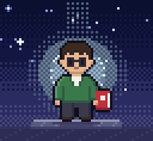 ヒューマニズム（無宗教という生き方）の導き手「思索家」のドット絵