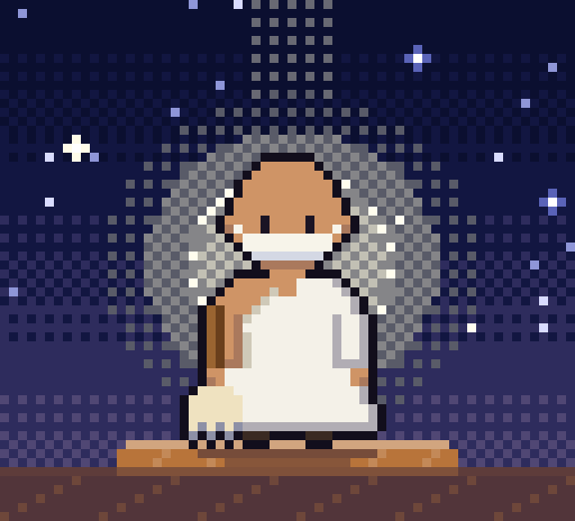 ジャイナ教の導き手「出家修行者」のドット絵