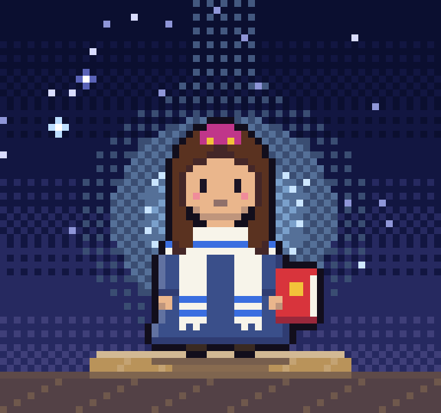 ユダヤ教（改革派）の導き手「ラビ（女性ラビ）」のドット絵