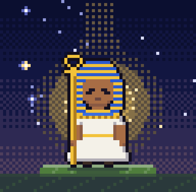 ケメティズム（古代エジプトの神々）の導き手「神官」のドット絵
