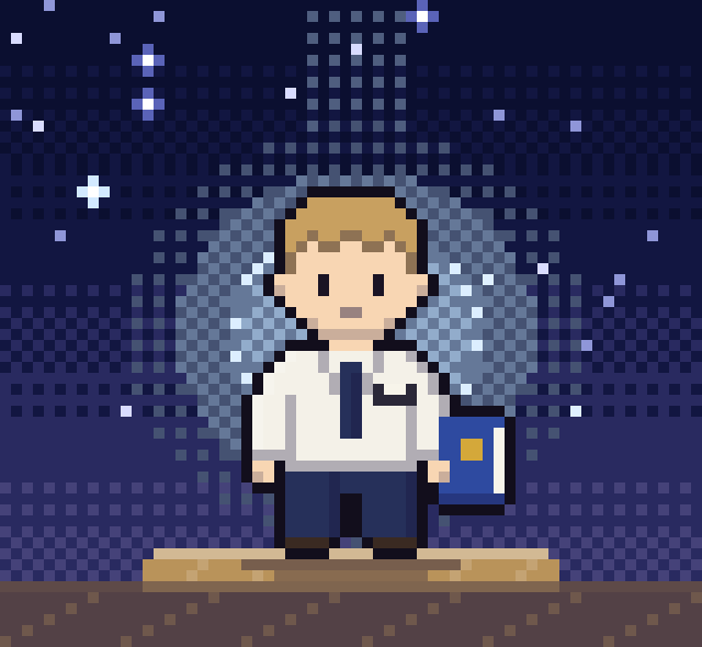 末日聖徒イエス・キリスト教会の導き手「宣教師」のドット絵