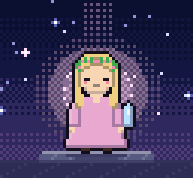 ニューエイジ／スピリチュアルの導き手「ヒーラー」のドット絵