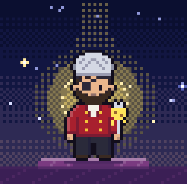 パスタファリアニズムの導き手「海賊の司祭」のドット絵