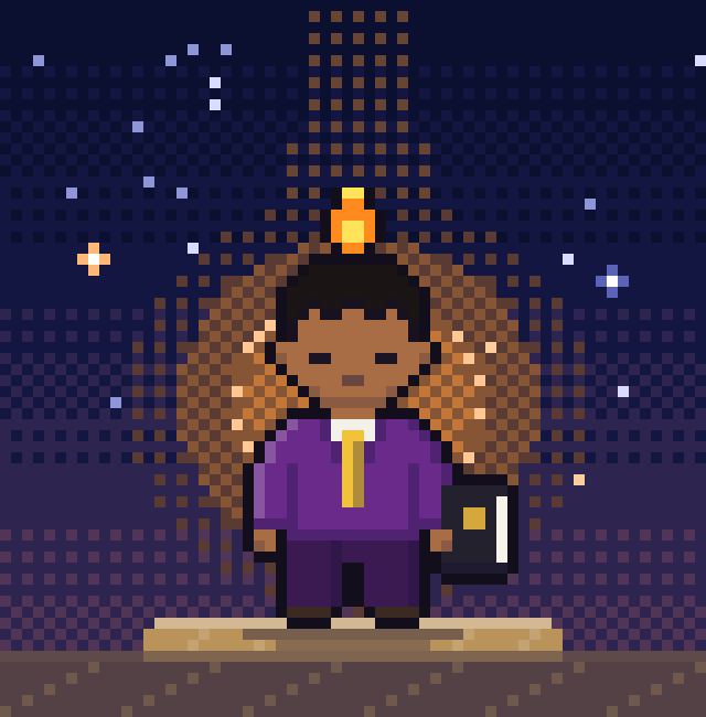 キリスト教（ペンテコステ派）の導き手「説教者」のドット絵