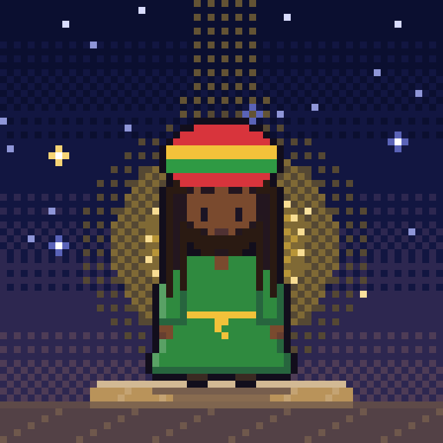 ラスタファリの導き手「ラスタの長老」のドット絵