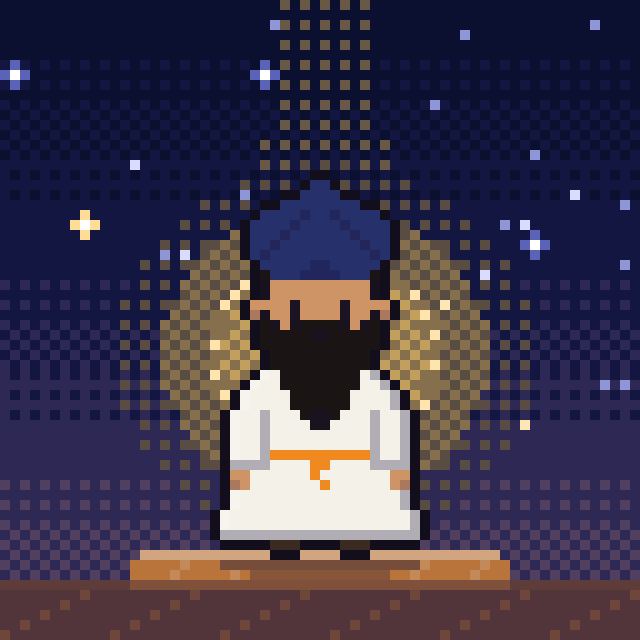 シク教の導き手「グルドワーラーの奉仕者」のドット絵