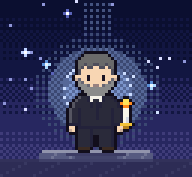 スピリティズム（心霊主義）の導き手「霊媒研究家」のドット絵