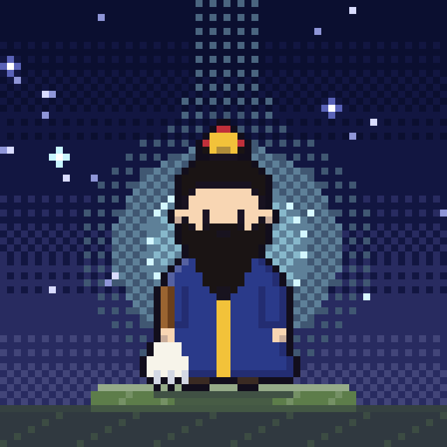 道教の導き手「道士」のドット絵