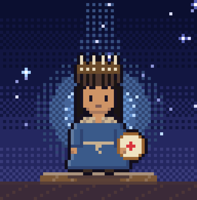 テングリ信仰の導き手「シャーマン」のドット絵