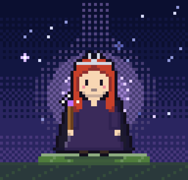 ウィッカの導き手「魔女（ウィッチ）」のドット絵