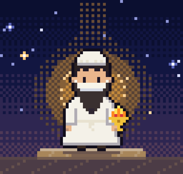ゾロアスター教の導き手「神官（モーベド）」のドット絵